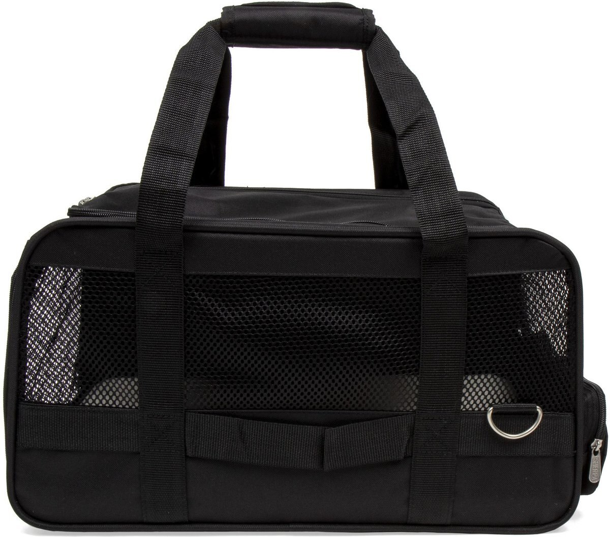 Sherpa Airline Approved Expandable Cat and Dog Travel Carrier， Black， Medium