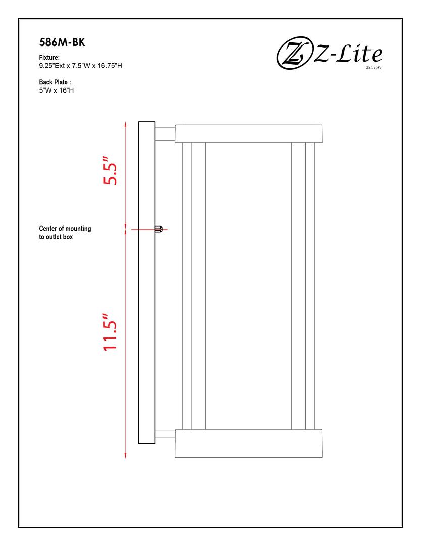 Z-Lite 586MBK