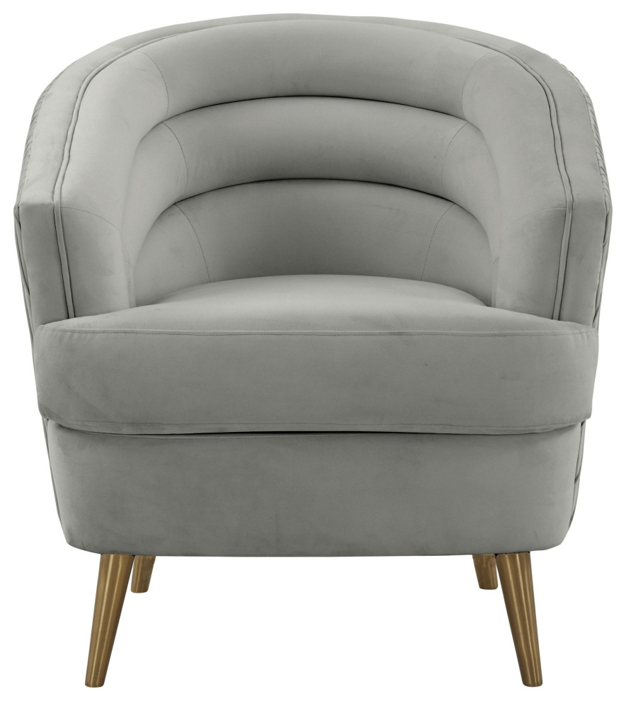 Jules Velvet Accent Chair   Midcentury   Armchairs And Accent Chairs   by TOV Furniture  Houzz