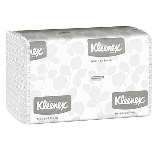 Kimberly-Clark Kleenex Multifold Paper Towels (01890) | Absorbent， White， 16 Packs