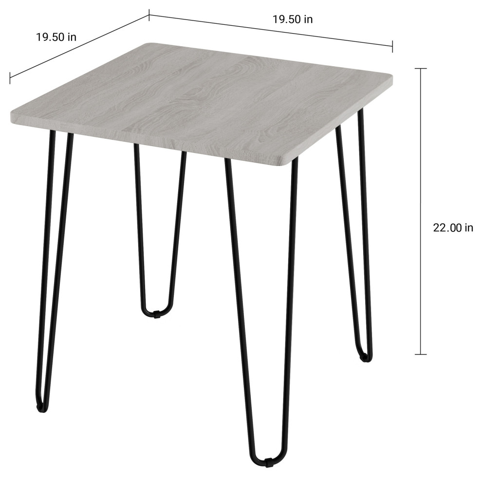 End Table With Hairpin Legs Modern Industrial Style Accent Furniture   Industrial   Side Tables And End Tables   by Trademark Global  Houzz