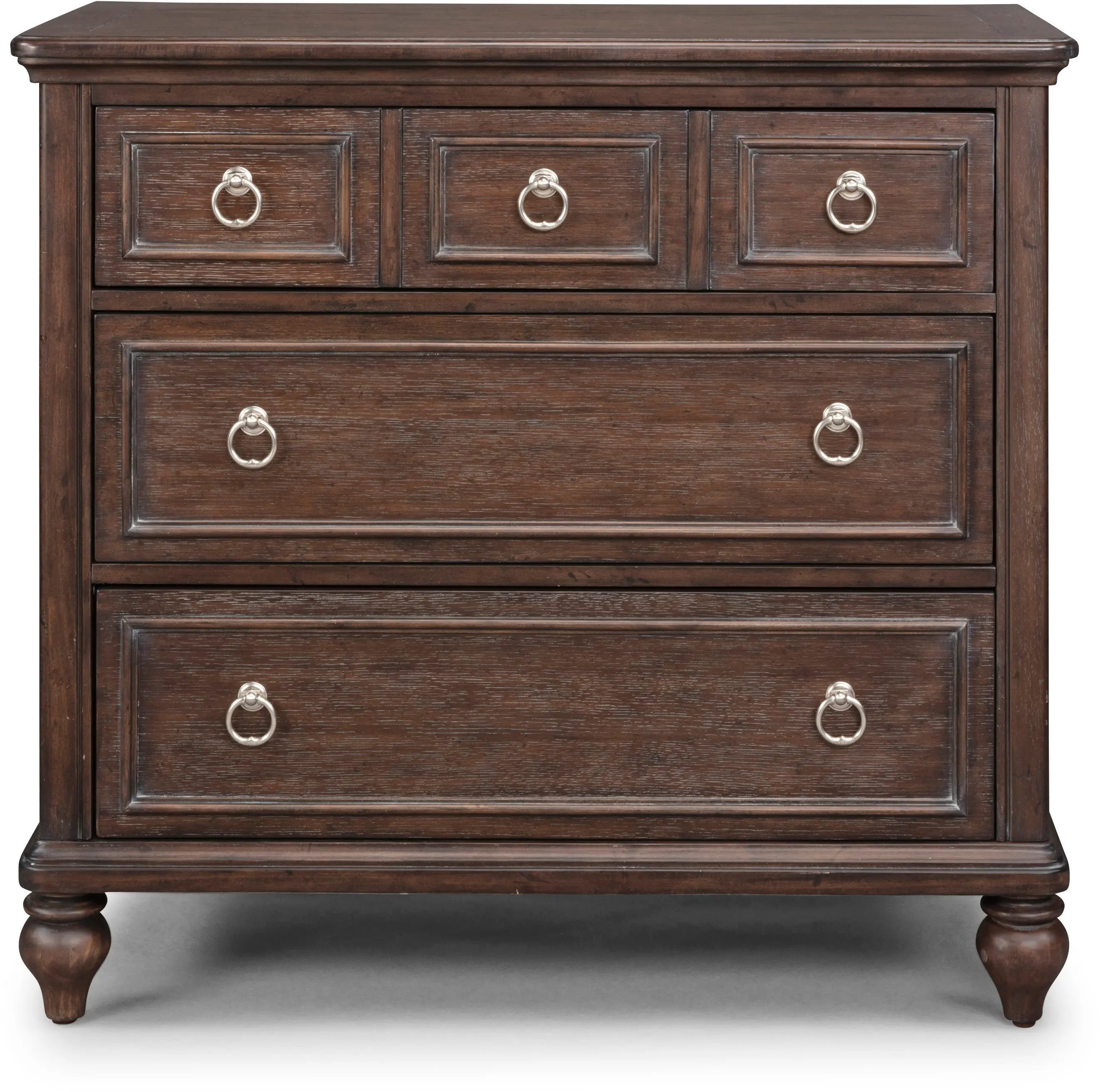 Classic Dark Brown Oak 3 Drawer Chest - Southport