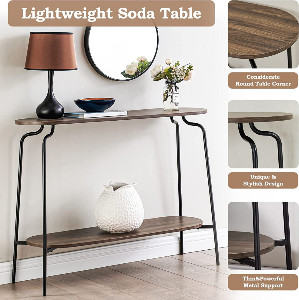 Modern Narrow Console Table for Entryway   Transitional   Console Tables   by Imtinanz  LLC  Houzz