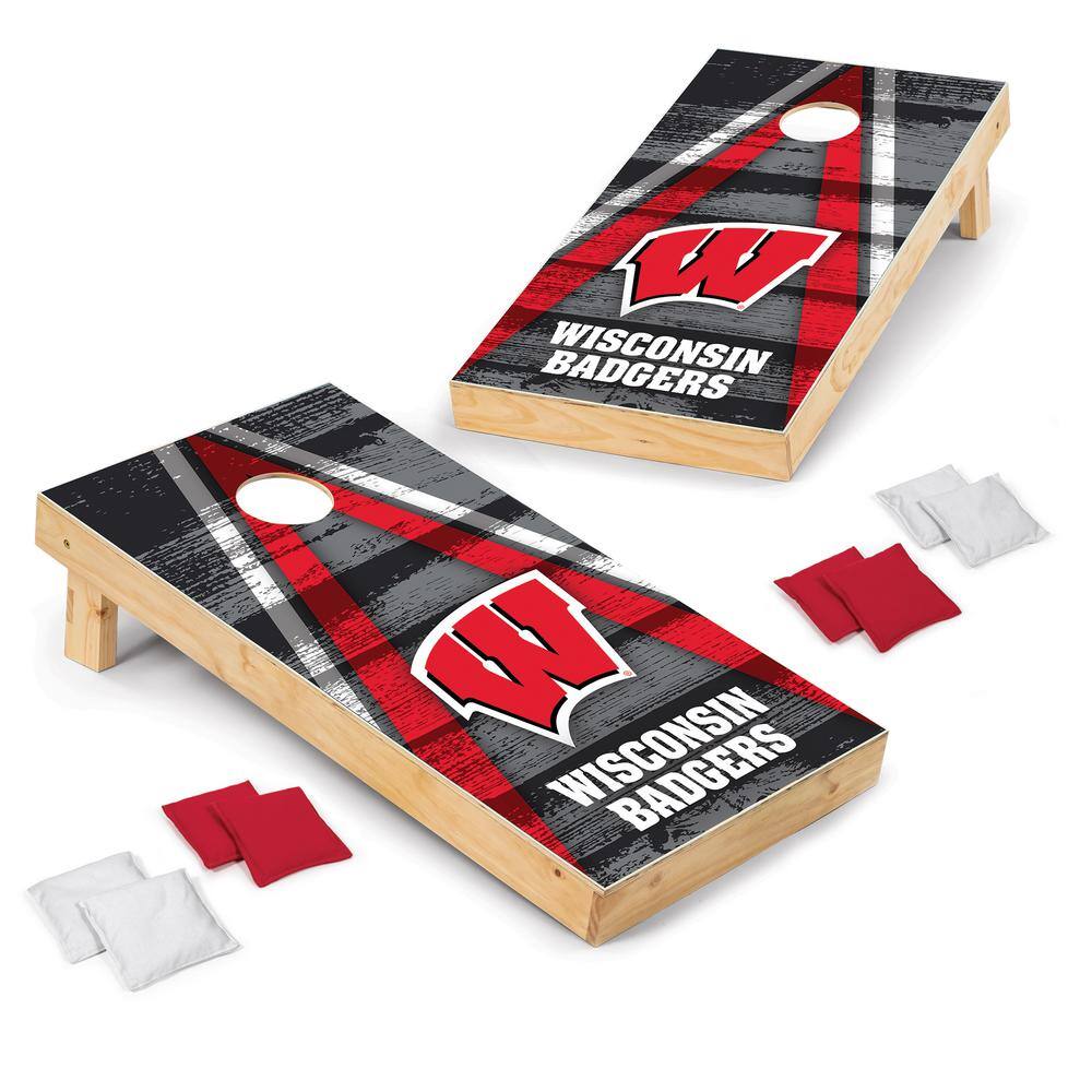 Wild Sports Wisconsin Badgers 24 in. W x 48 in. L Cornhole Bag Toss 1-16047-VT862XD