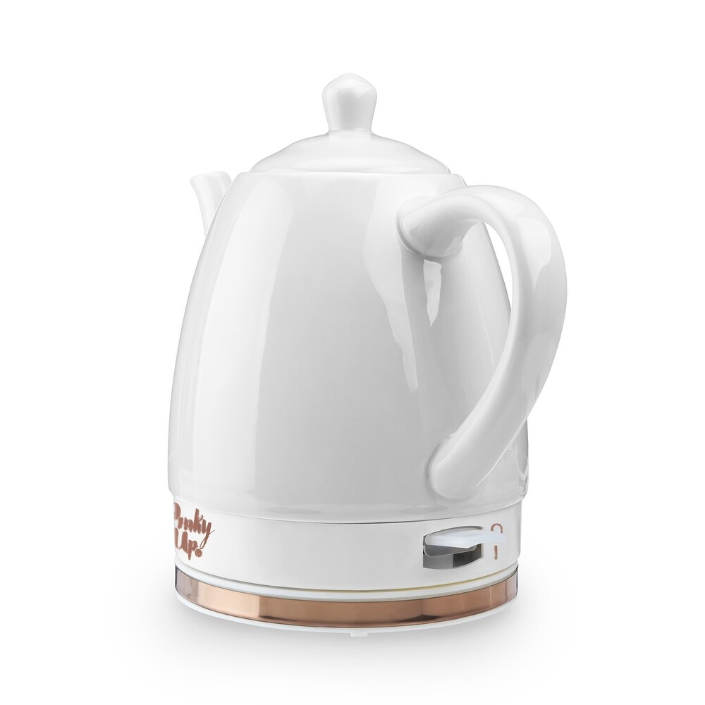 Noelle Grey Ceramic Electric Tea Kettle by Pinky Up   9\