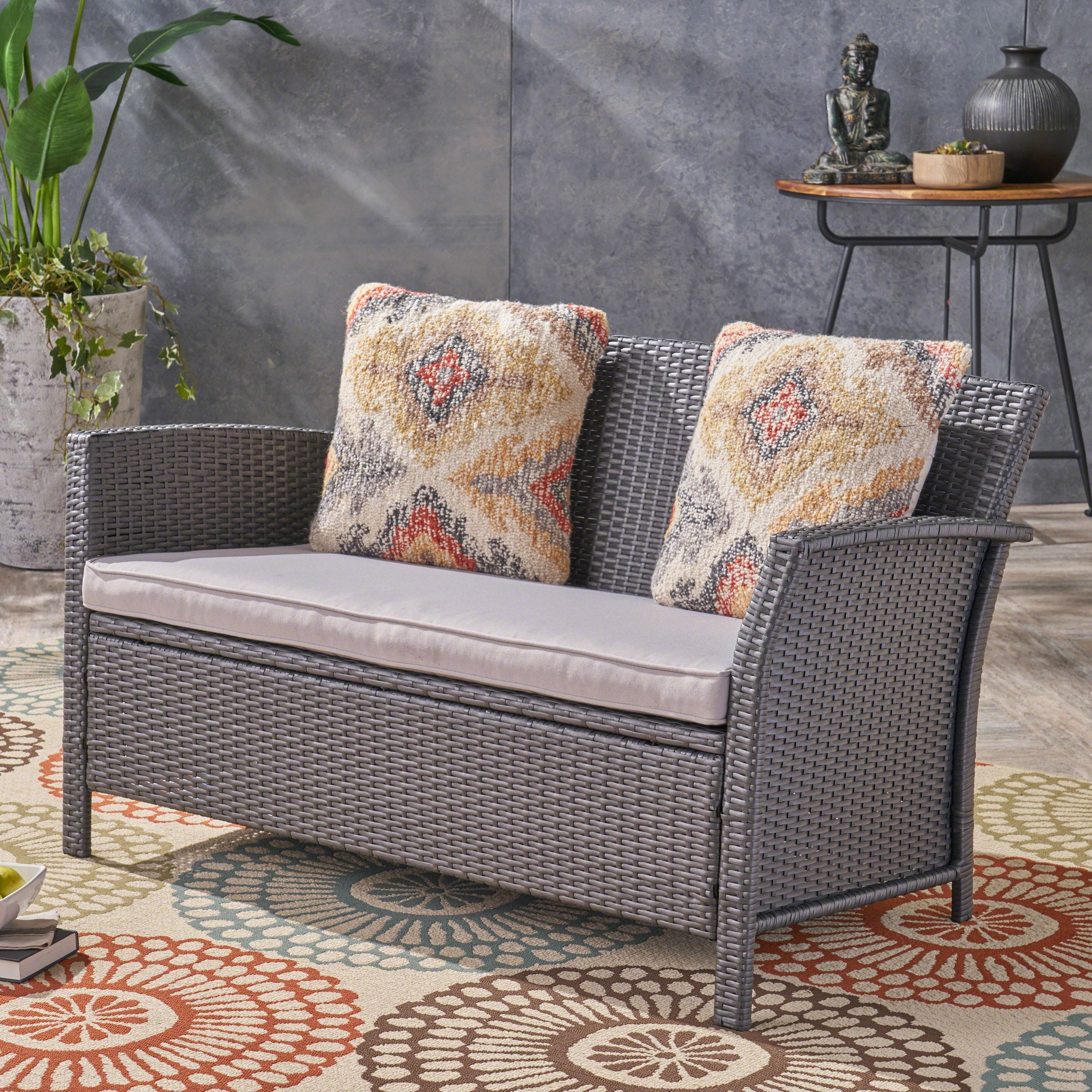 Tori Outdoor Wicker Loveseat