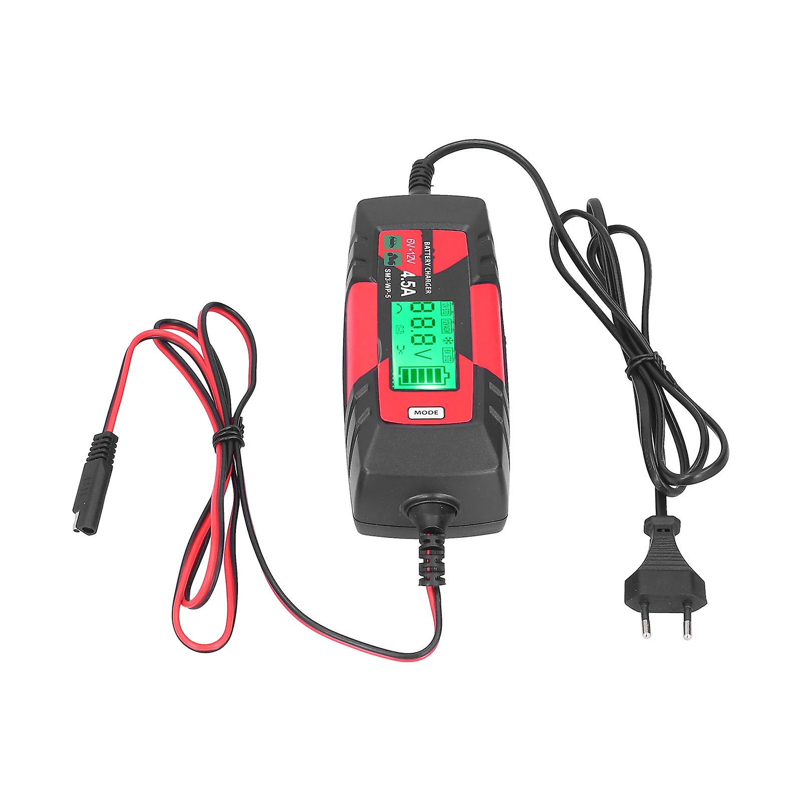 6v 12v Car Battery Charger Intelligent Automatic Batteries Maintainer With Lcd Display Sm3wp5eu Plug 220-240v