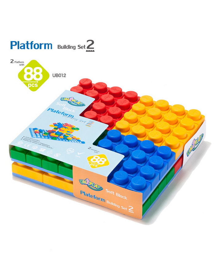 UNiPLAY  88 Basic Mix Blocks and 2 Piece Set Platforms