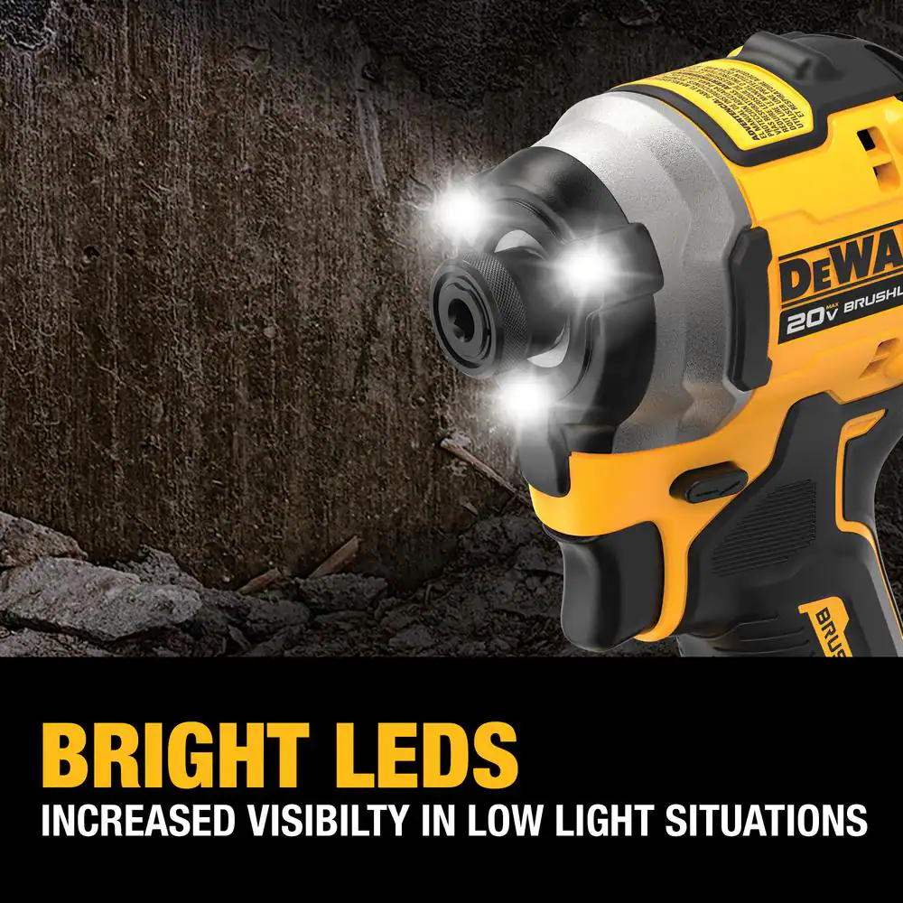 DEWALT DCF850B ATOMIC 20-Volt MAX Cordless Brushless Compact 1/4 in. Impact Driver (Tool-Only)