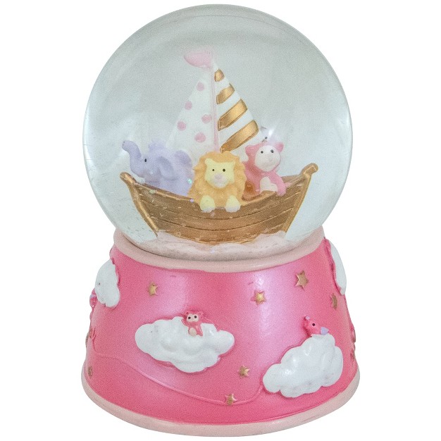 Children x27 s Pink Sleepy Time Musical Snow Globe