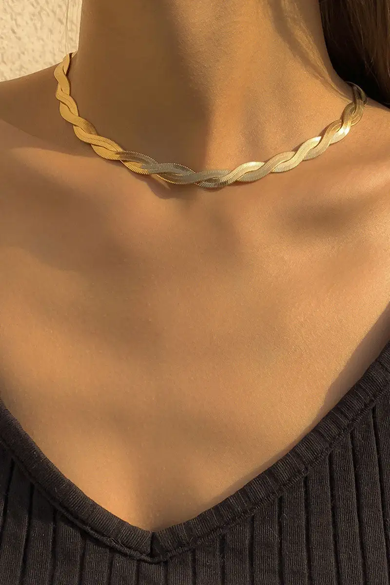 Fashion Daily Solid Split Joint Necklaces