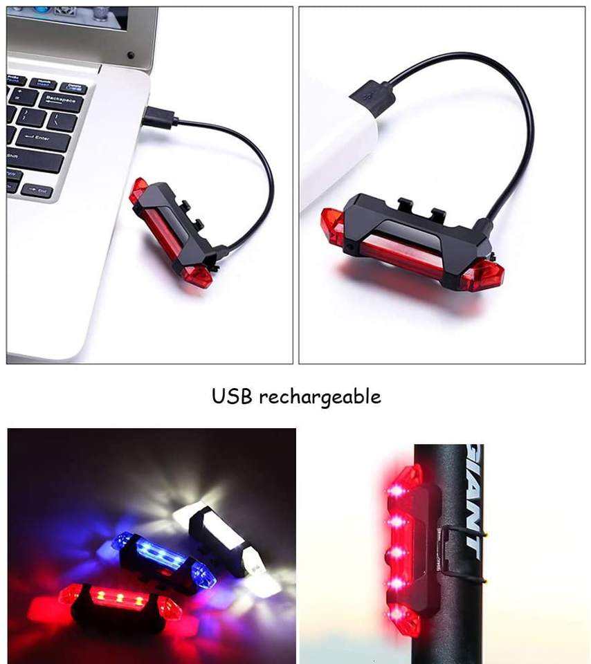 Headlight Lamp Flashlight Cycling Safety Warning mtb bike light front rear and back led waterproof mountain bicycle light set