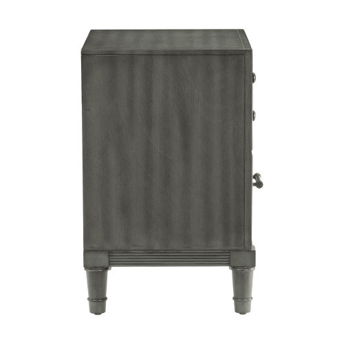 Transitional Style Gray Finish 1pc Nightstand of D...