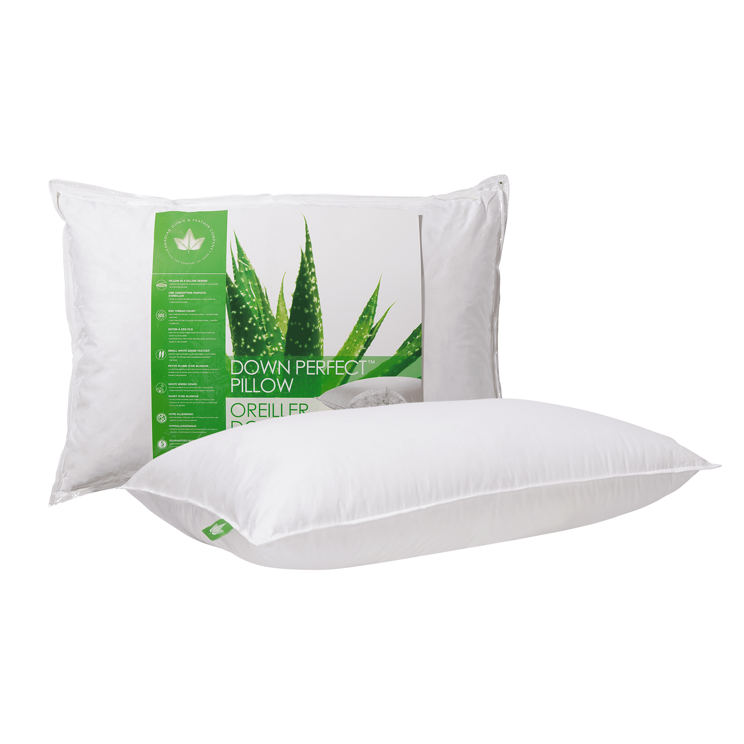 Down Perfect Pillow - Medium Support - Queen Size