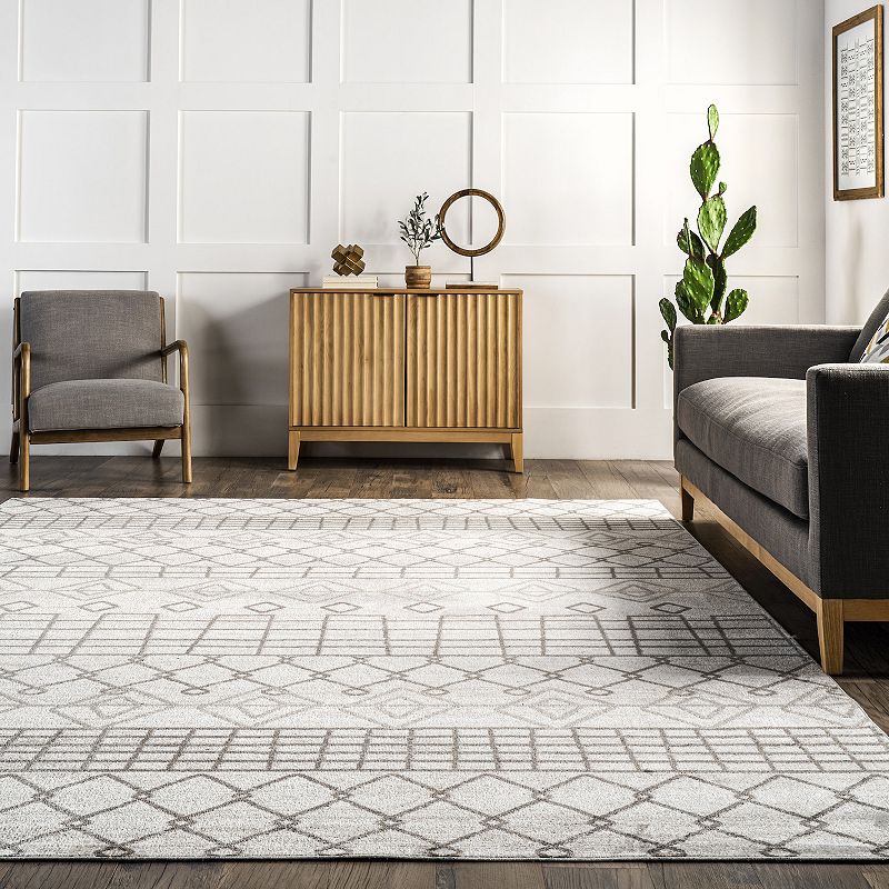 nuLOOM Mya Washable Geometric Area Rug