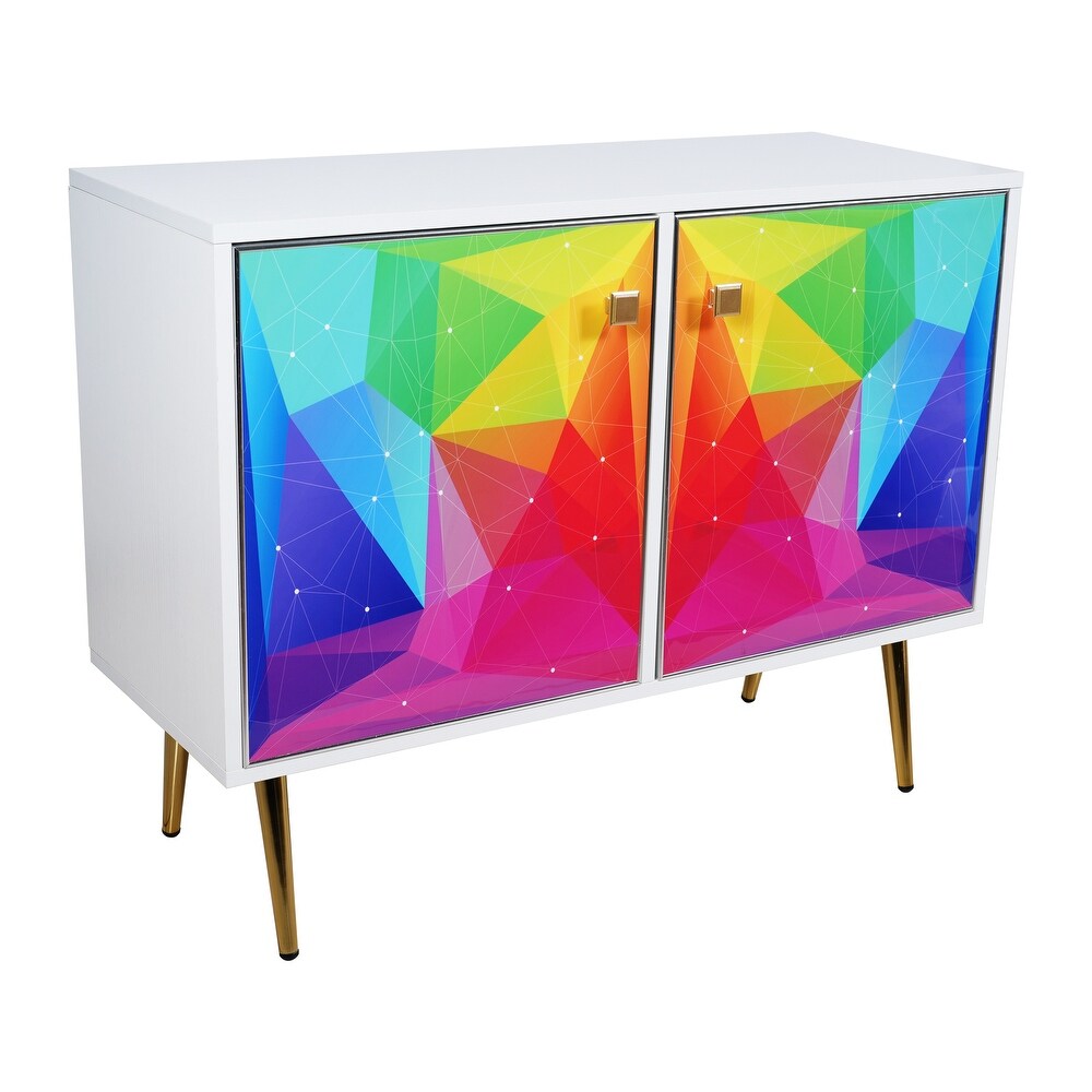 Modern Colorful 2 Door Wood Sideboards Console Table