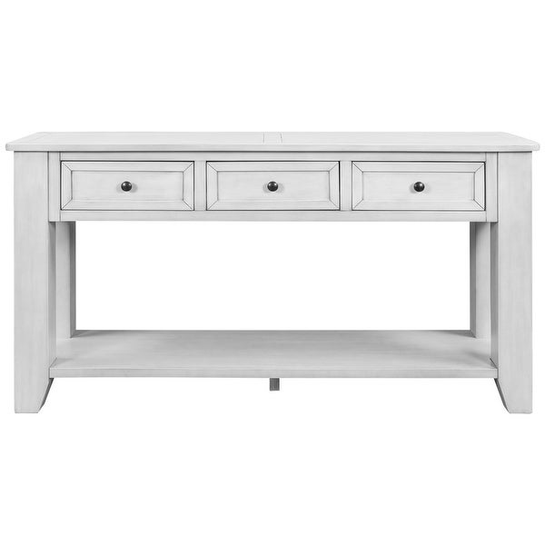 Modern solid wood buffet sideboard side table， control table， sofa table， 3 drawers and 1 shelf