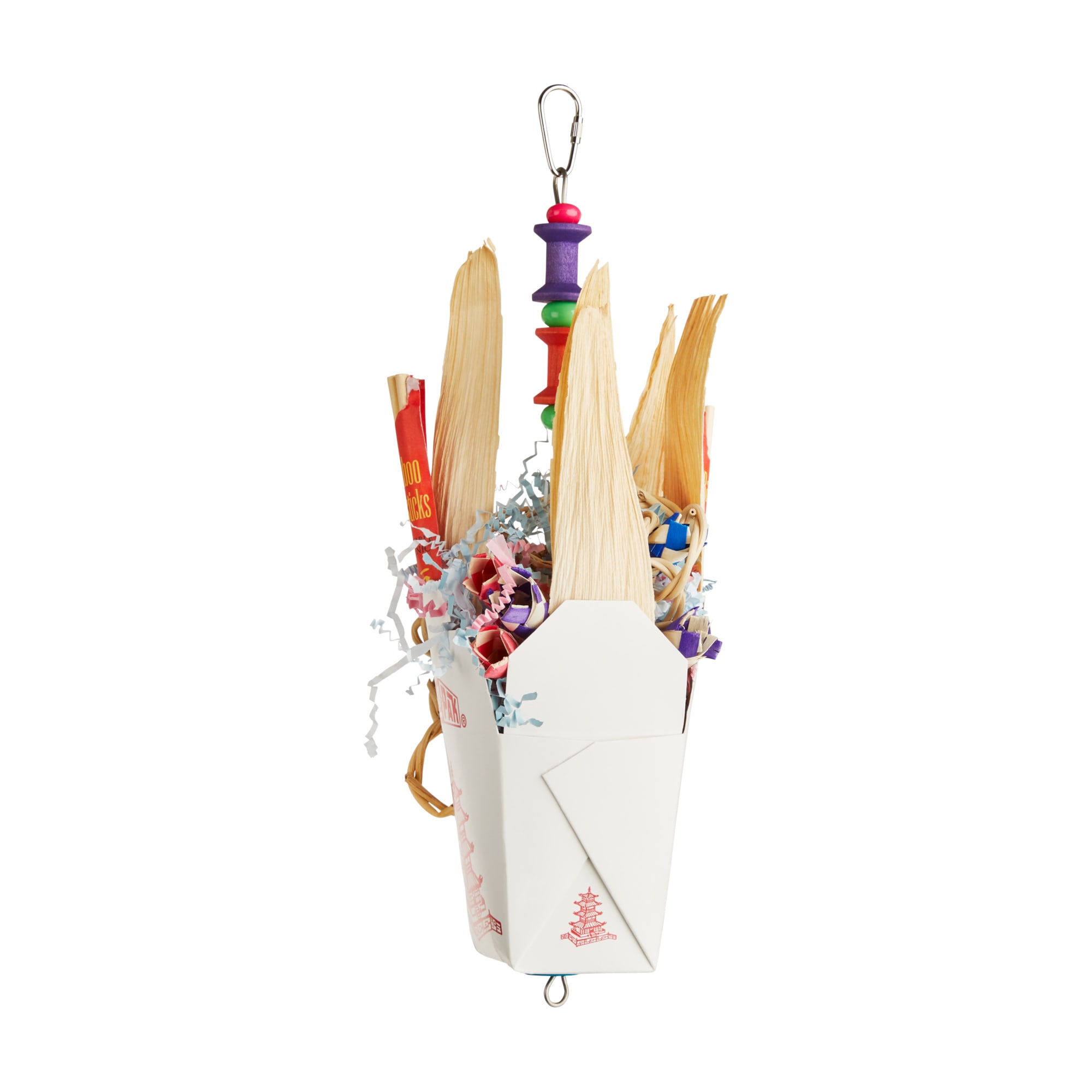 You  Me Chinese Takeout Foraging Bird Toy， Medium