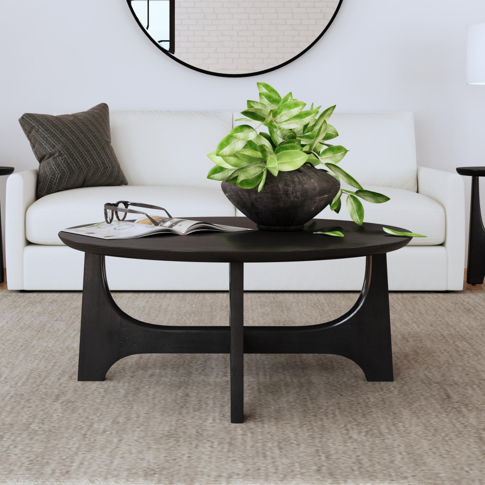 Dunnigan Round Cocktail Table   Transitional   Coffee Tables   by BASSETT MIRROR CO.  Houzz