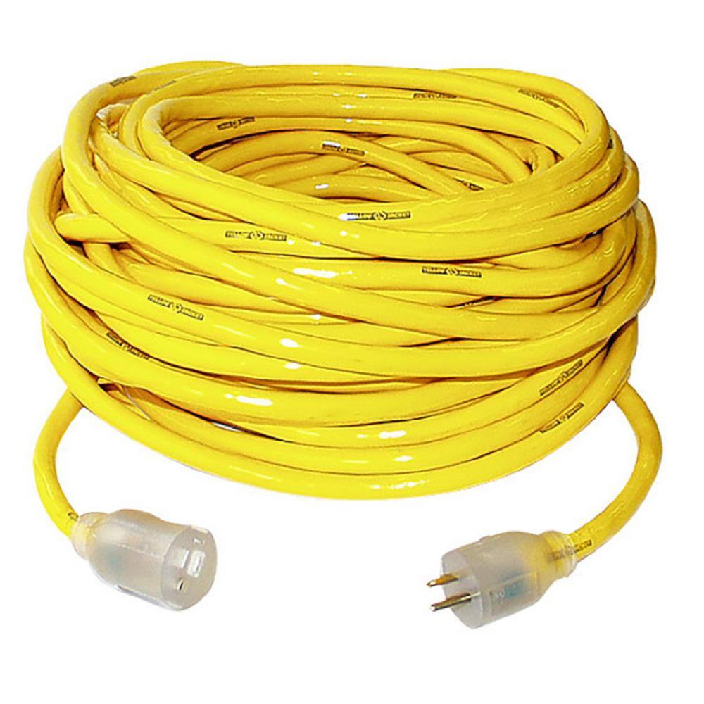 Yellow Jacket 50 ft. 103 SJTW Outdoor Heavy-Duty Extension Cord with Power Light Plug 2805