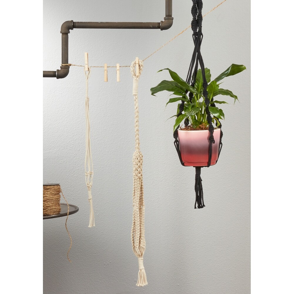 Plant Hanger With Macramé Design