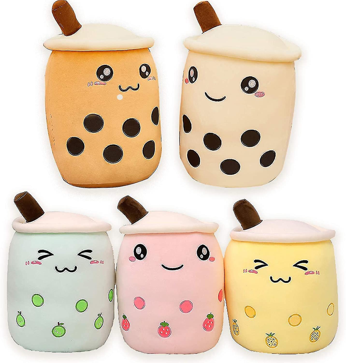 Cute Cartoon Boba Milk Tea Soft Plush Doll， Giant Boba Bubble Plushie Stuffed Tea Cup Pillow Gift Toys(green，24cm)