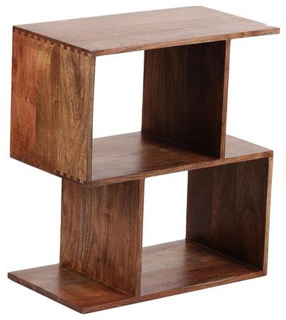 Hawthorne Collections Portola Solid Acacia Wood Bookcase   Brown   Transitional   Bookcases   by Homesquare  Houzz