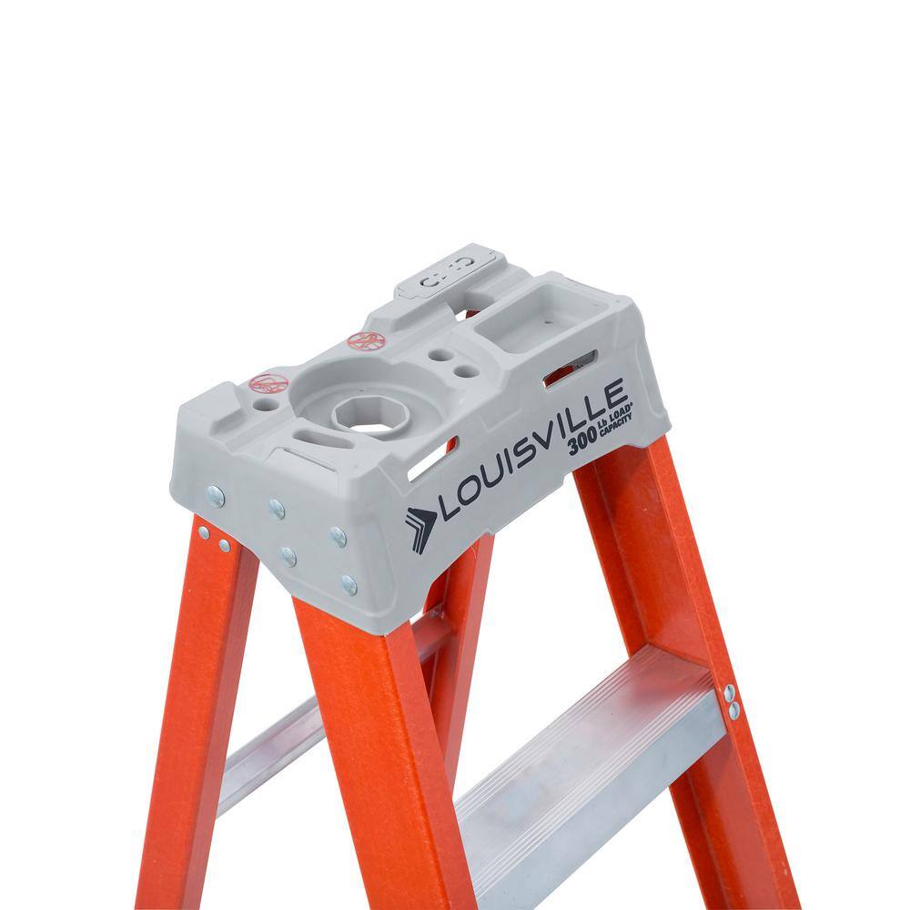 Louisville Ladder 8 ft. Fiberglass Step Ladder (12 ft. Reach) with 300 lbs. Load Capacity Type IA Duty Rating L-3017-08