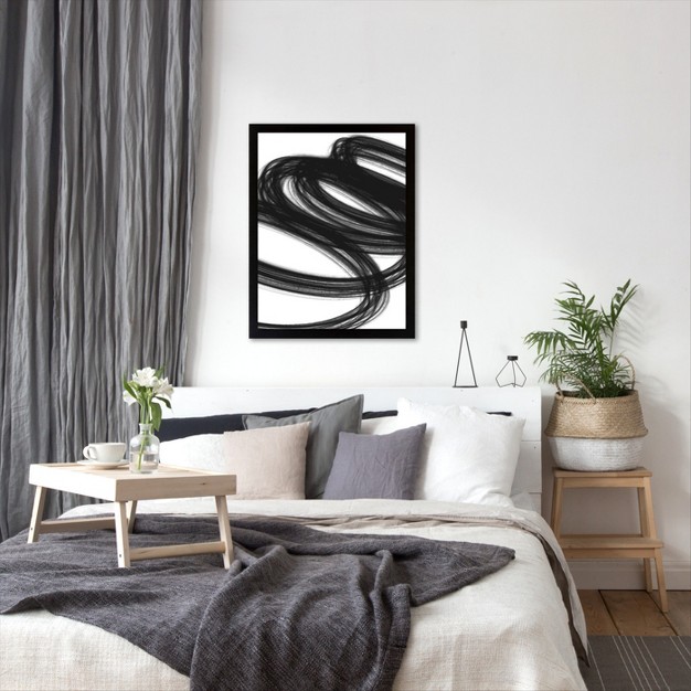 Americanflat Minimalist Swirltwo By Martina Black Frame Wall Art