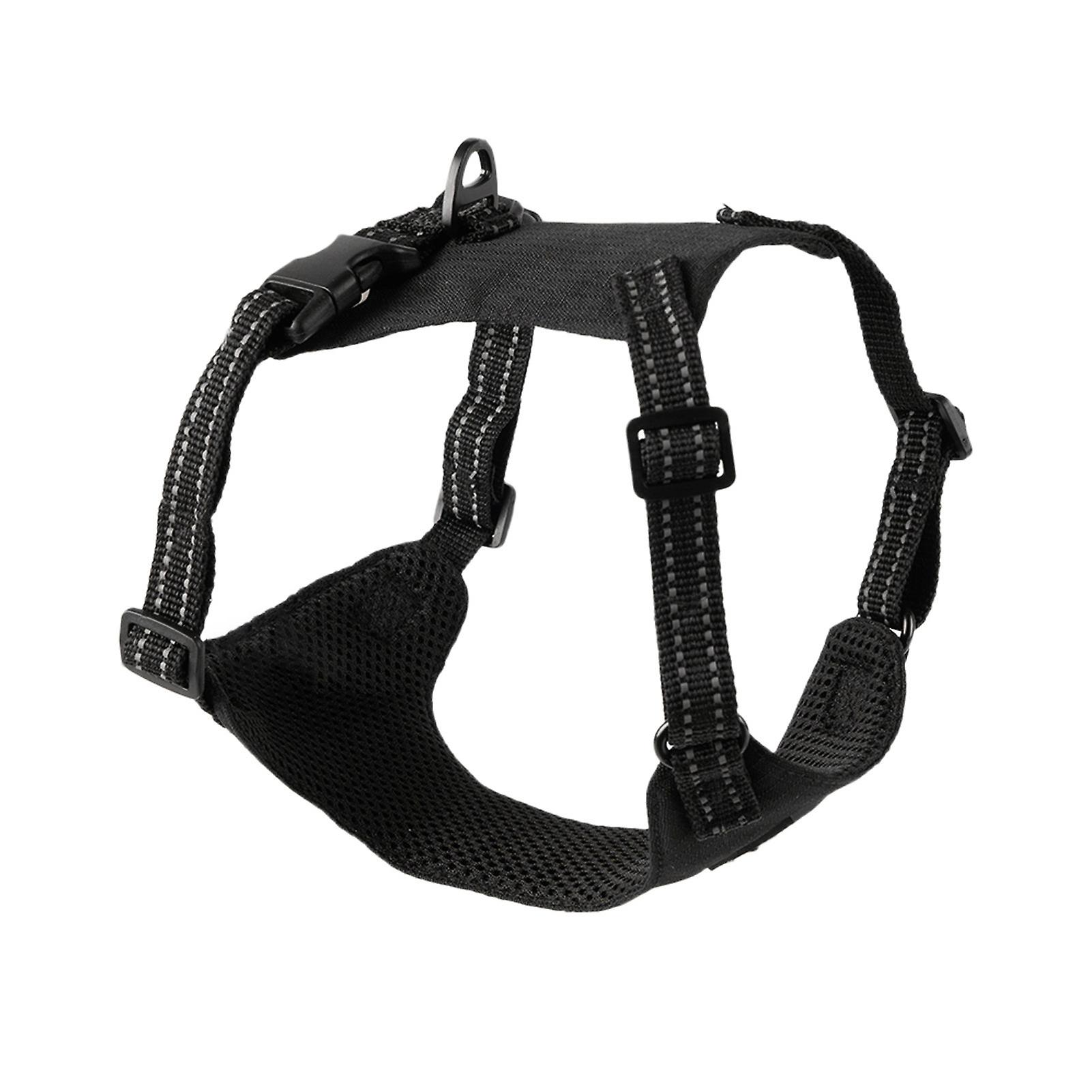 Dog Harness Reflective Adjustable Mesh Lightweight Vest For Small Medium Large Dogs Black X-large