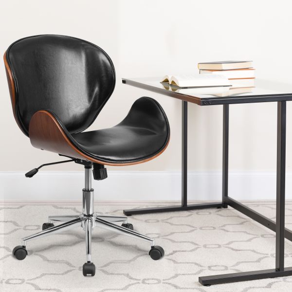 Flash Furniture Mid-Back Leather Office Chair