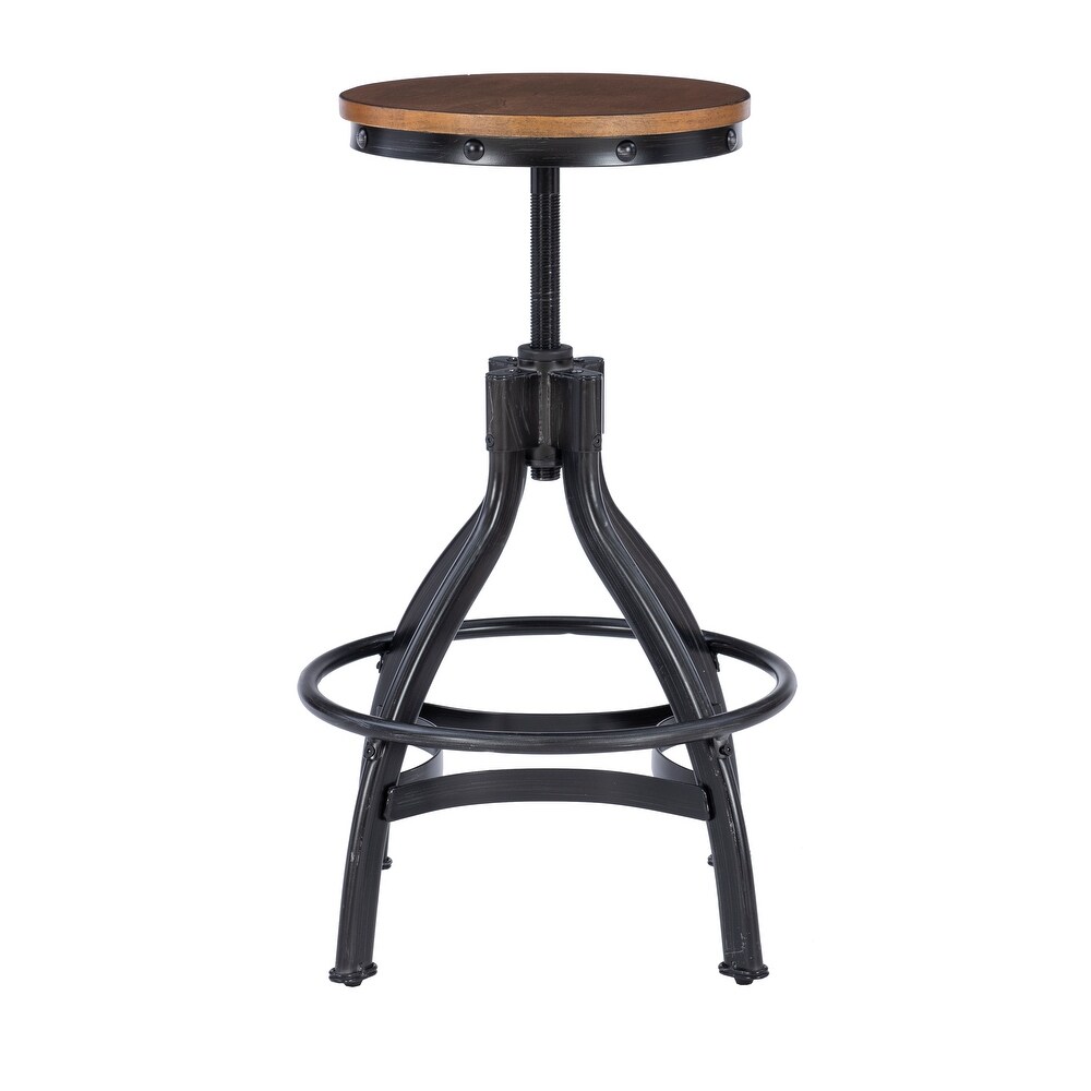 Caverly Backless 24 29 inch Adjustable Height Counter Stool (Set of 2)