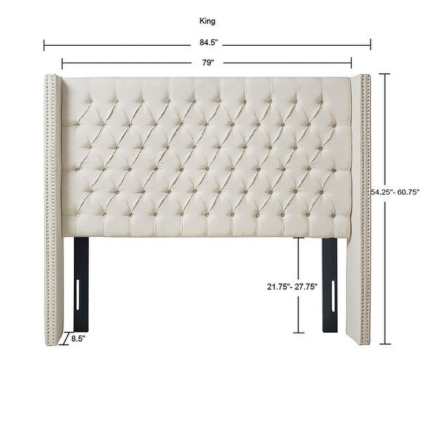 Madison Park Baldwin Upholstered Headboard - - 16304594