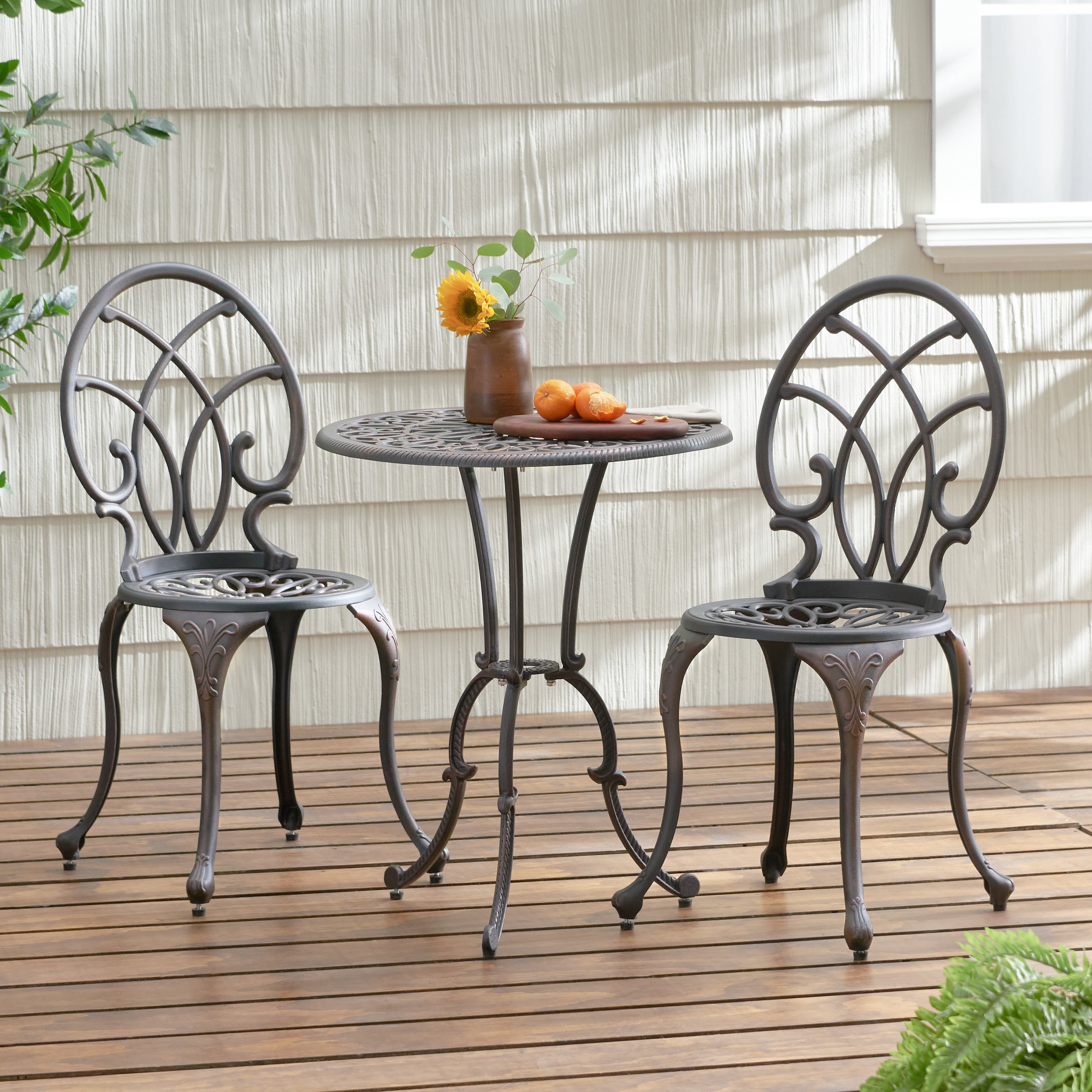 Andover Outdoor 3-Piece Aluminum Bistro Set