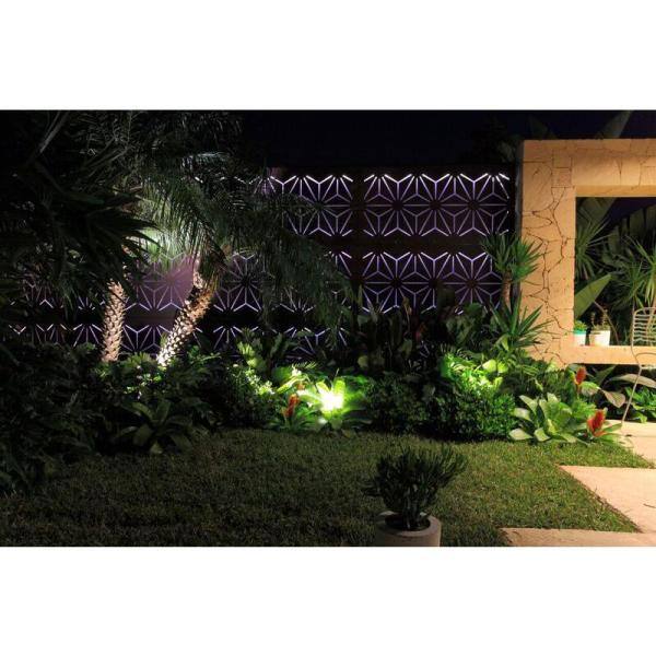 OUTDECO 516 in. x 24 in. x 48 in. Star Anais Modular Hardwood Composite Decorative Fence Panel USADSSA1