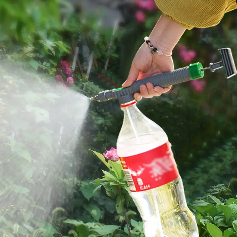 Gardening Watering Sprayer Beverage Bottle Watering Can High Pressure Small Manual Pressure Adjustable Spray Head