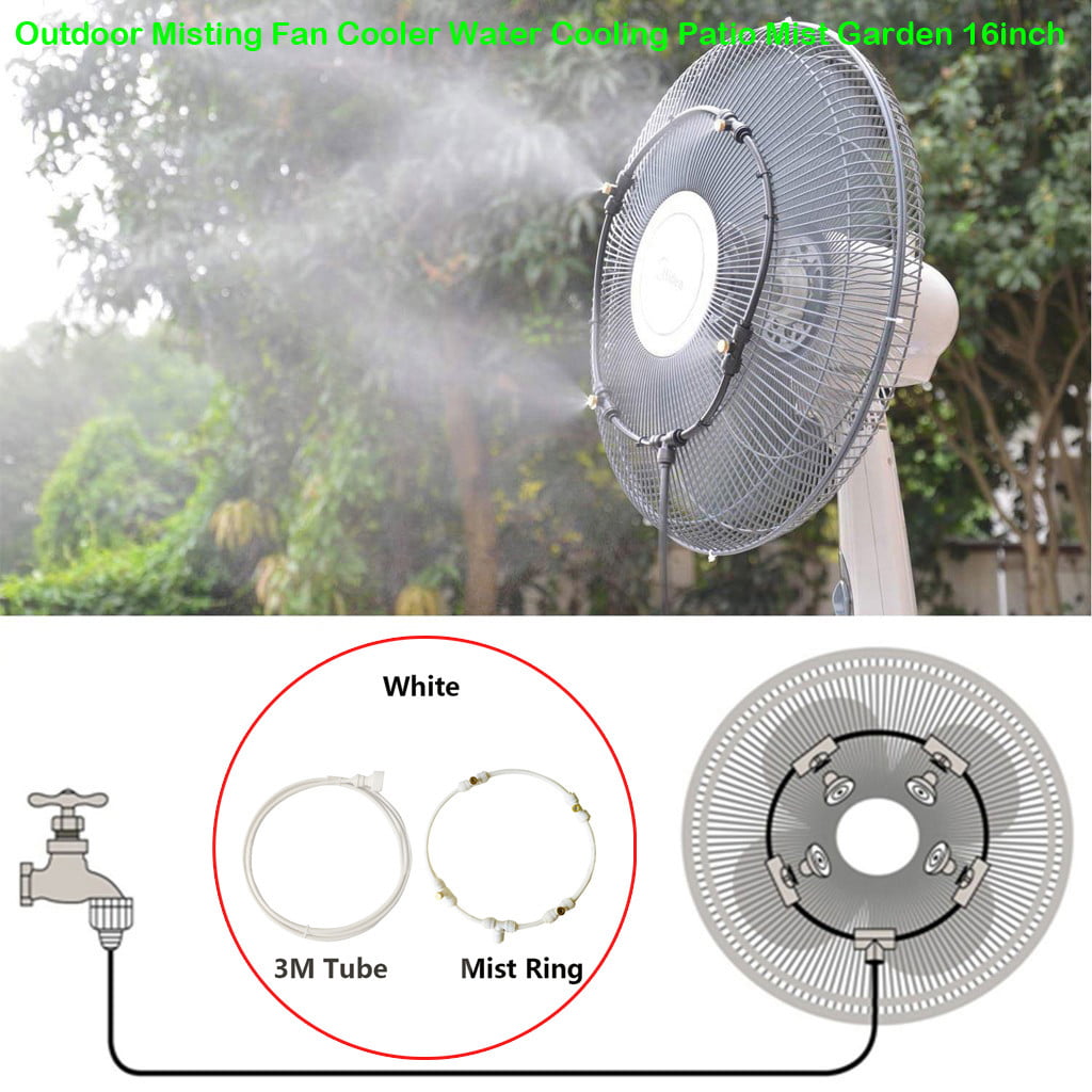 Egmy Outdoor Misting Fan Cooler Water Cooling Patio Mist Garden 16Inch