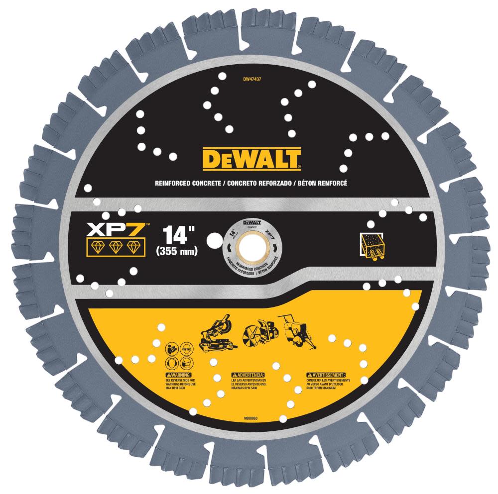 DEWALT Diamond Blade 14 SEGMENTED XP7 REINFORCED CONCRETE