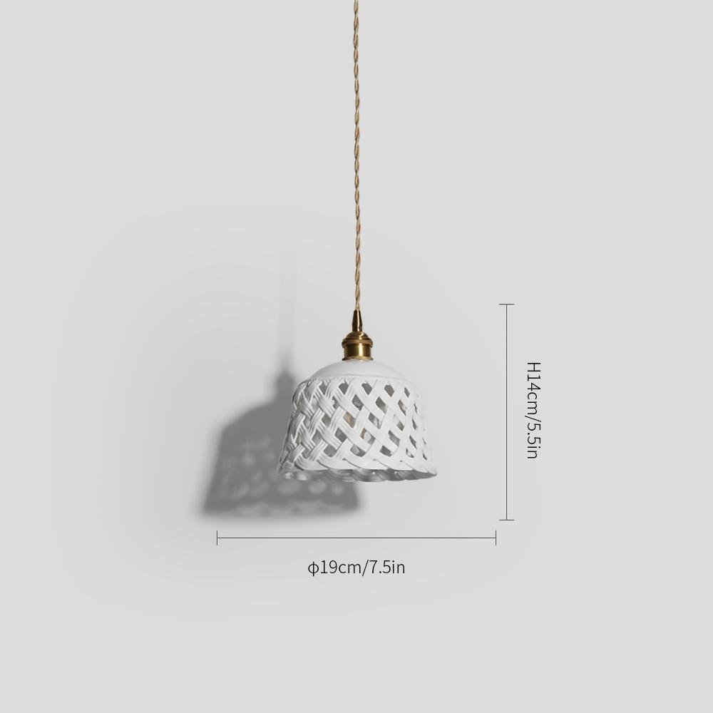 Openwork Ceramic Pendant Lamp