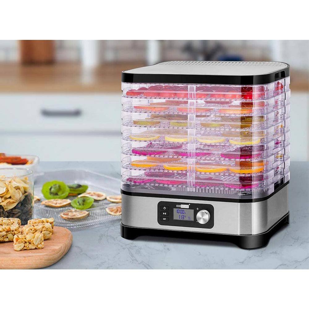 VIVOHOME Electric 8-Tray Stainless Steel Food Dehydrator with Digital Timer and Temperature Control X002BHSXR3