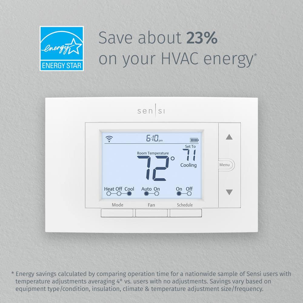 Emerson Sensi 7day Programmable WiFi Smart Thermostat No CWire Required for Most Systems