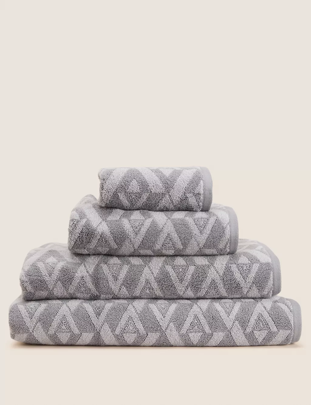 Pure Cotton Geometric Towel