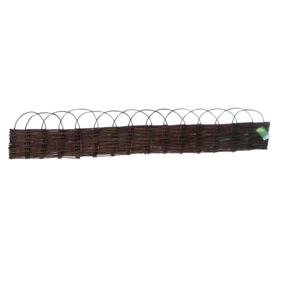 MGP 72 in. L 48 in. W 8 in. H Brown Arch Top Woven Willow Wood Raised Garden Bed WRB-46R