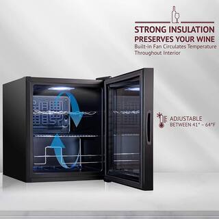 Schmecke Wine Fridge Freestanding Wine Refrigerator 12 Bottle Wine Cooler SHMFWCC125B