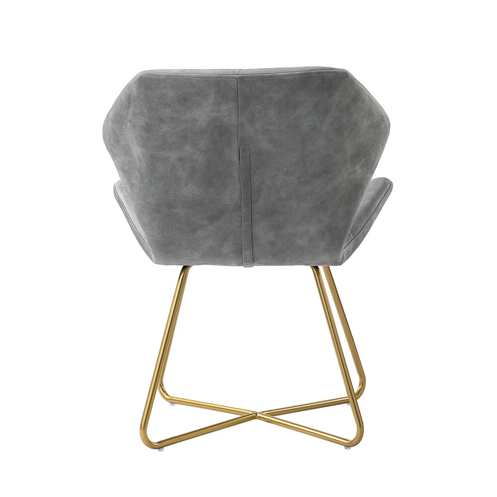 Rosa Accent Side Chair with X shaped Metal Base