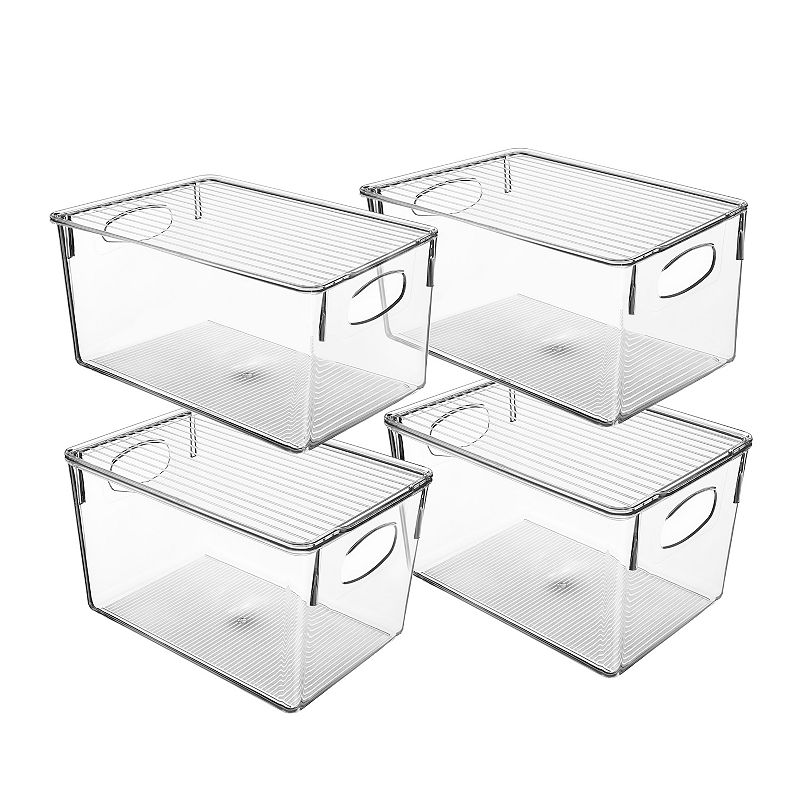 Sorbus Clear Storage Bin 4-piece Set