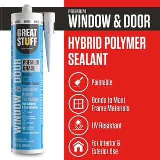 GREAT STUFF 10.1 fl. oz. Gray Premium Window and Door Hybrid Polymer Sealant (3-Pack) 99DOOR3038X03