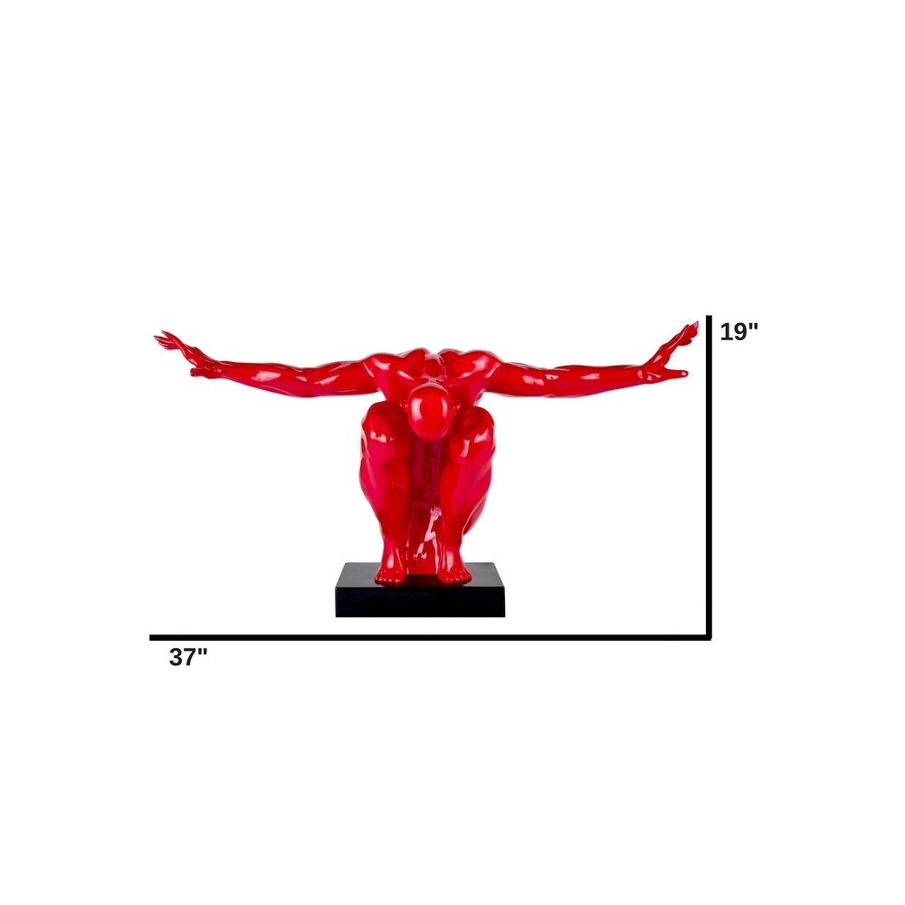 Finesse Decor Saluting Men  Resin Sculpture  Large Size