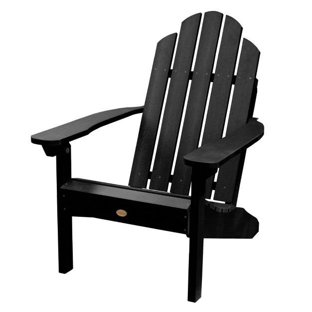 Westport 3pc Set With Adirondack Chairs amp Folding Side Table Black Highwood