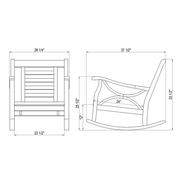 Cambridge Casual Lowell 3Piece Teak Patio Chat Set